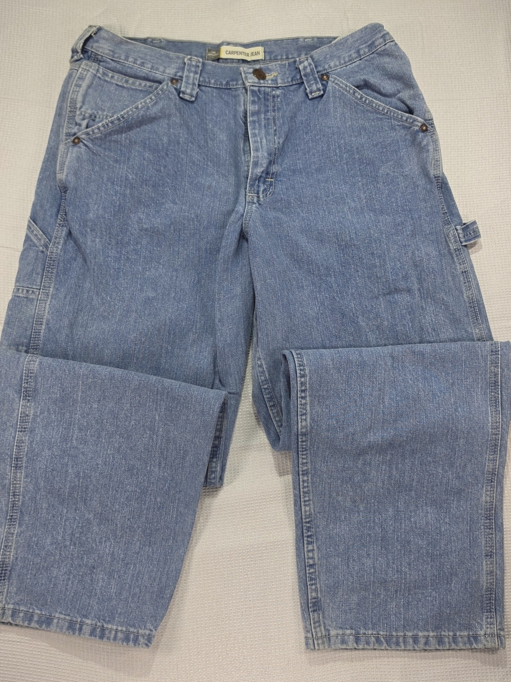 Lee Carpenter Jean Cargo Pants Blue Waist 34